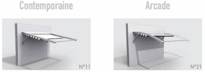 Structure de pergolas toile Contemporaine N° 11 & Arcade N°21