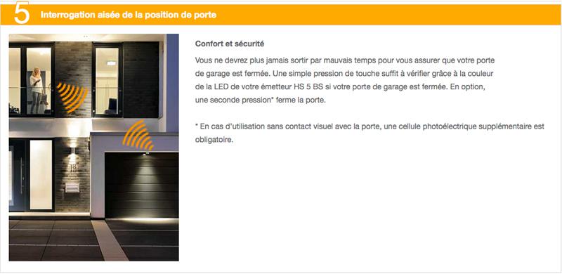 Portes de garage basculantes Berry - 5 - Interrogation aisée de la position de porte