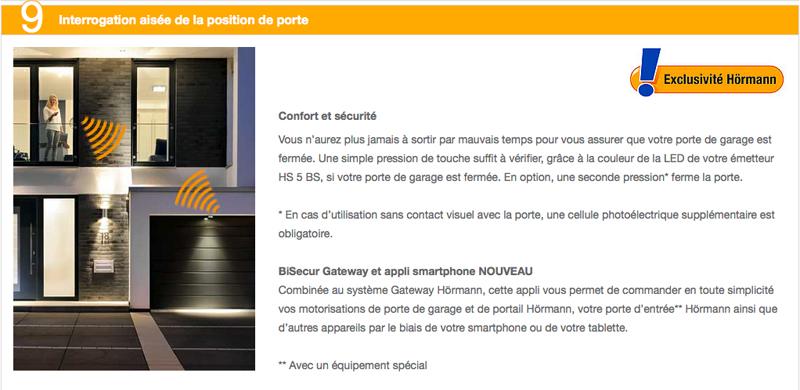 Portes de garage sectionnelles - 9 - Interrogation aisée de la position de porte